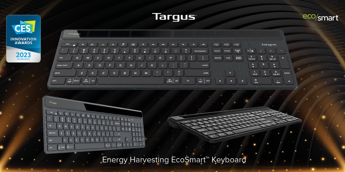 Targus named as 2023 CES Innovation Awards Honoree for New Energy Harvesting Ecosmart™ Keyboard
