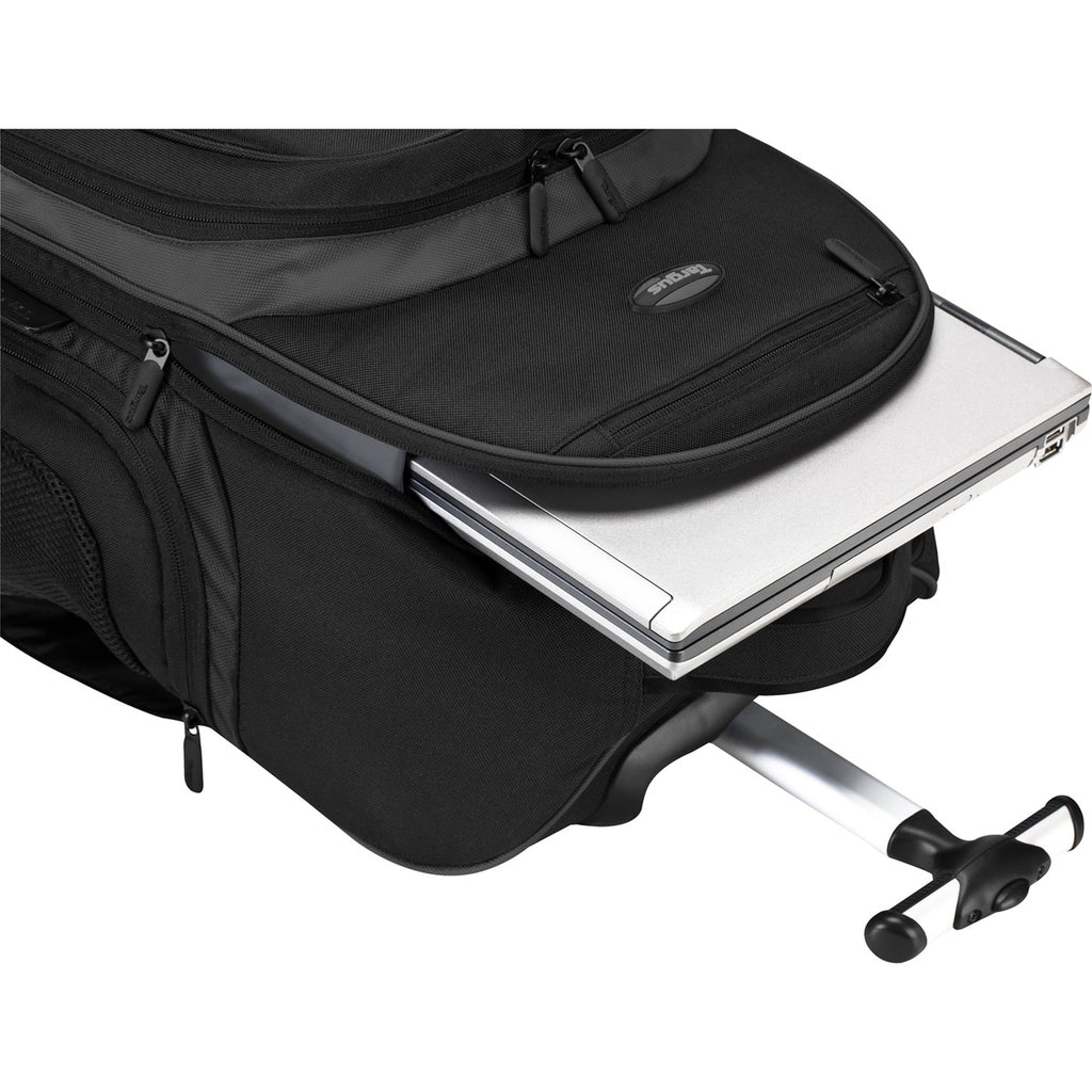 backpack designed for 16-inch laptops tsb196us black navy trim 16" Compact Rolling Backpack