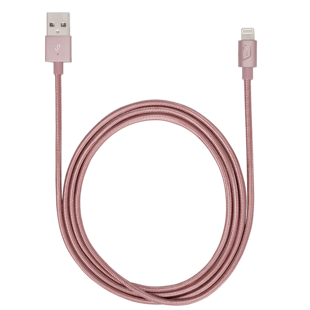 iStore Lightning Charge 4ft (1.2m) Braided Cable (Rose Gold)