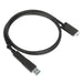 1M USB-C® Male to USB-C® Male 10 Gbps Screw-In Cable with USB-A Tether