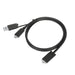 1M USB-C® Male to USB-C® Male 10 Gbps Screw-In Cable with USB-A Tether