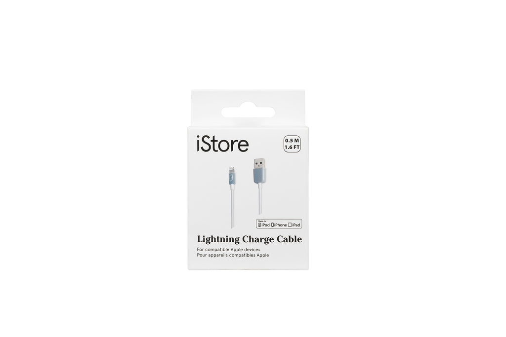iStore Lightning Charge 1.8ft (0.5m) Cable (White)