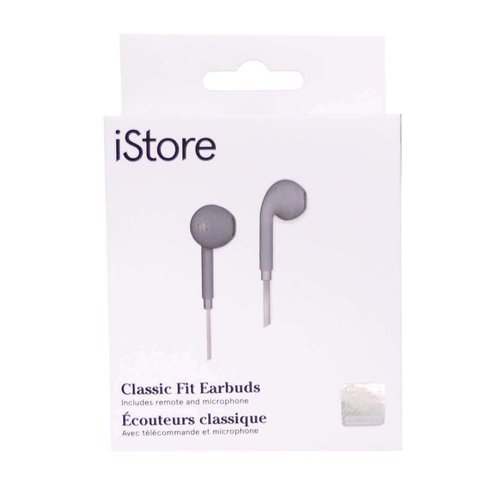 iStore Classic Fit Earbuds (Gray)