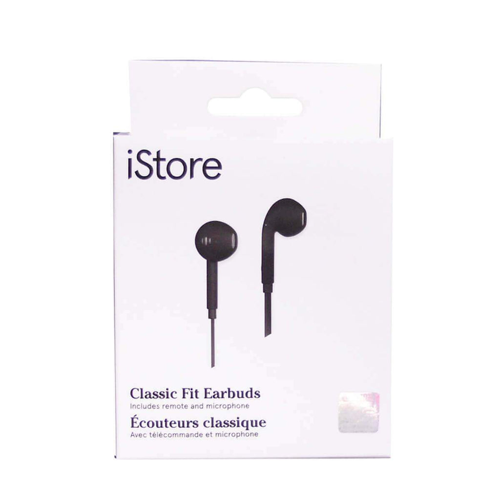 iStore Classic Fit Earbuds (Matte Black)
