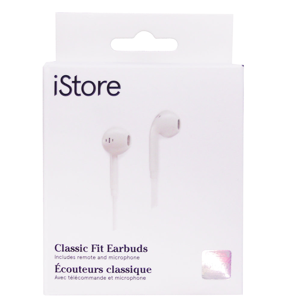 iStore Classic Fit Earbuds (White)
