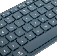 Compact Multi-Device Bluetooth® Antimicrobial Keyboard (Blue)