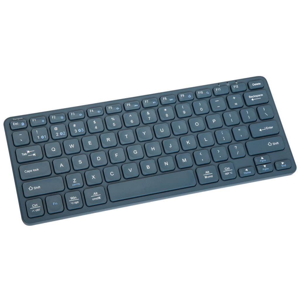 Compact Multi-Device Bluetooth® Antimicrobial Keyboard (Blue)