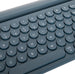 Multi-Device Bluetooth® Antimicrobial Keyboard with Tablet/Phone Cradle (Blue)