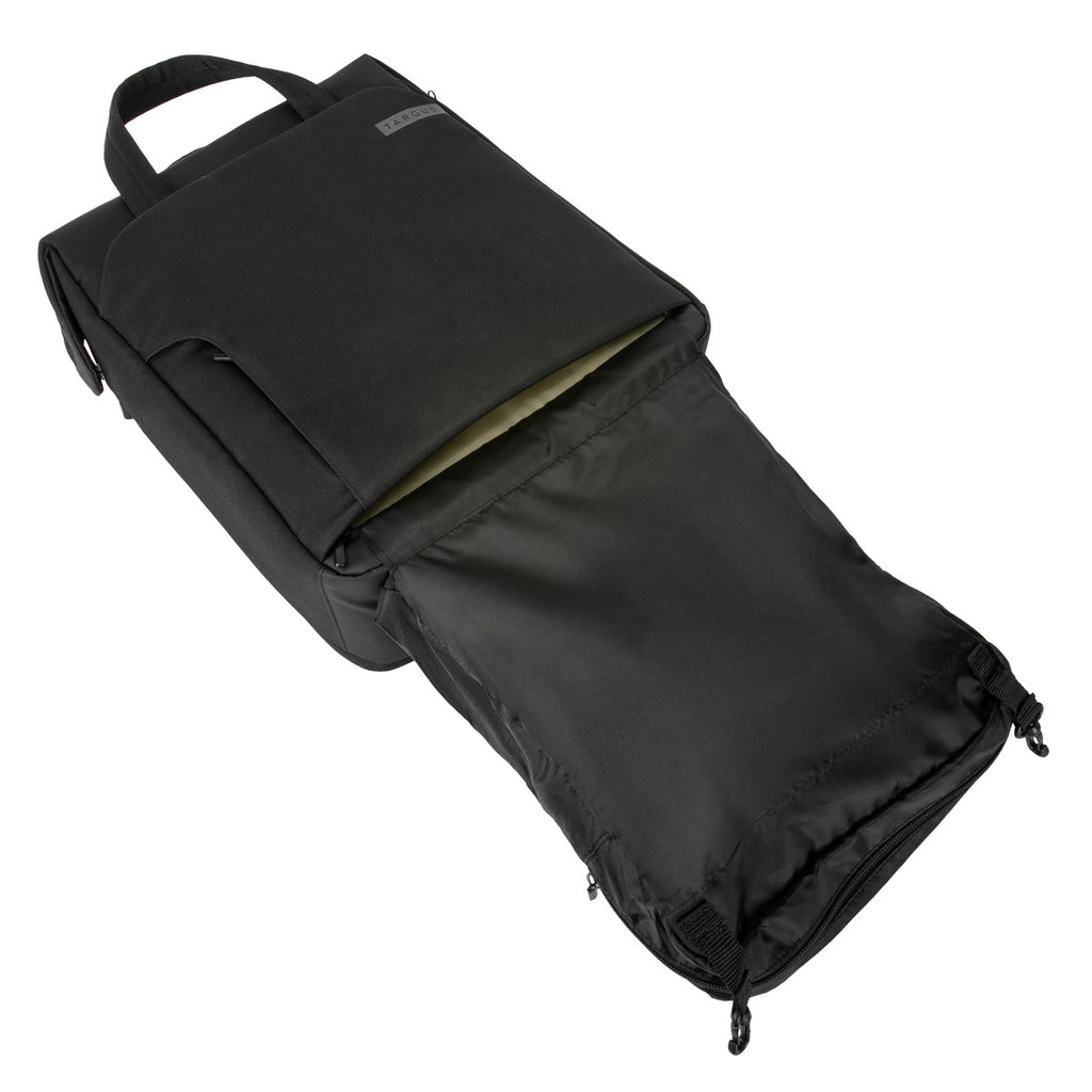 Targus 16 Laptop Computer Case Leather Bag Black Padded Carry On Shoulder  Strap